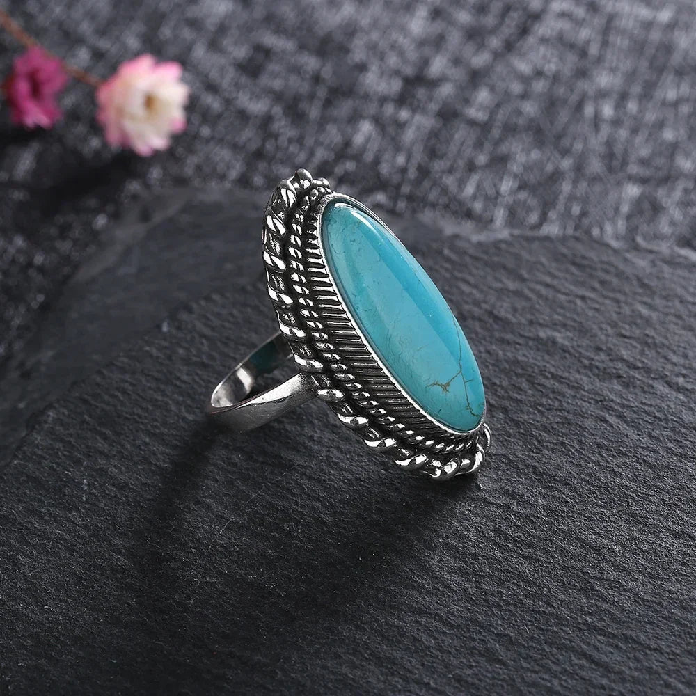 Dames Ring Zilver met Turkoois | Elegant Tijdloos Sieraad voor Elke Gelegenheid 2