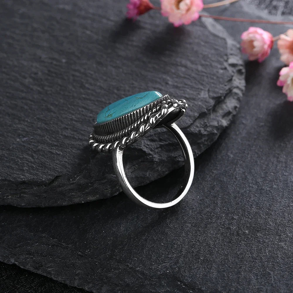 Dames Ring Zilver met Turkoois | Elegant Tijdloos Sieraad voor Elke Gelegenheid 4
