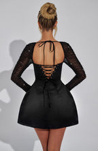 Dames Satijn Off-Shoulder Mini Jurk | Elegante Glanzende Mouwen voor Feestelijke Gelegenheden 8