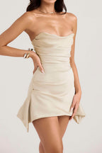 Dames Satijnen Cocktailjurk | Asymmetrisch Elegant Met Luxe Look 4