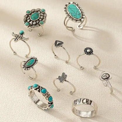 Dames Sieraden | 10-Delige Westerse Ringenset | Elegant en Tijdloos Accessoire 2