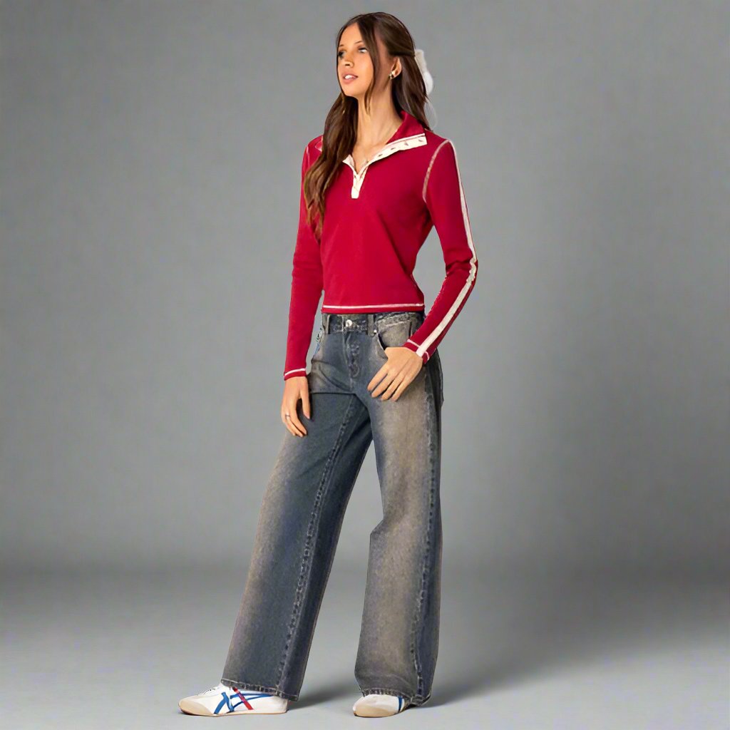 Dames Stretch Denim Jeans | Elegante Low-Rise Spijkerbroek voor Casual en Avondlooks 3