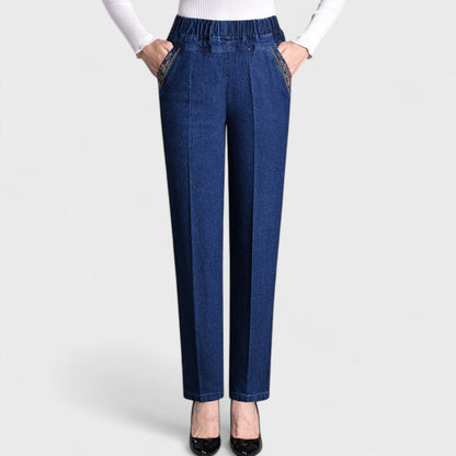 Dames Stretch Denim Spijkerbroek | Comfortabele Flatterende Pasvorm met Zijzakken 2
