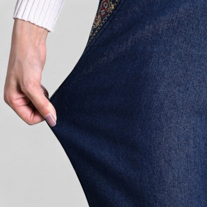 Dames Stretch Denim Spijkerbroek | Comfortabele Flatterende Pasvorm met Zijzakken 4