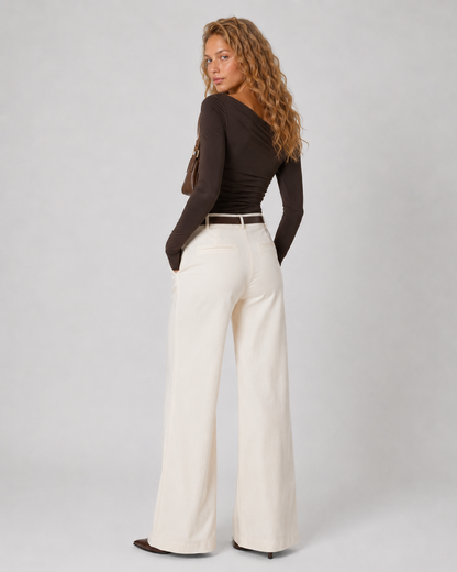 Dames Stretchy Gedrapeerde Off-Shoulder Top | Elegante Casual Blouse 1