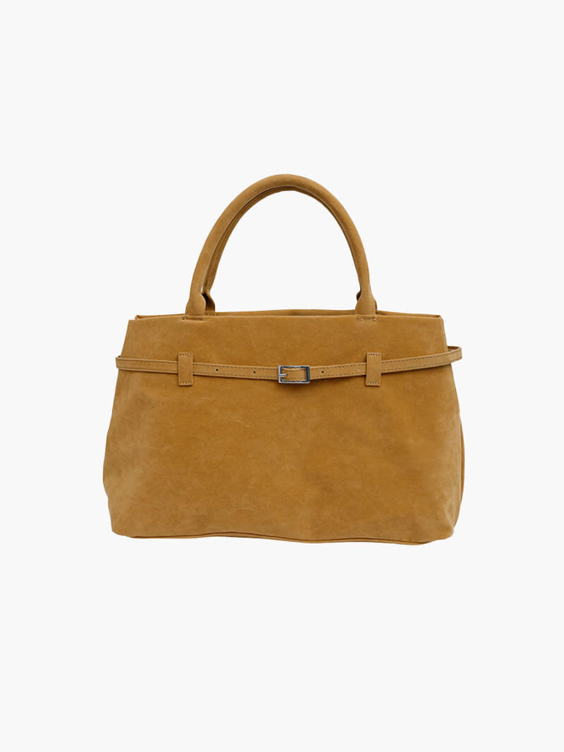 Dames Suède Handtas | Luxe Ruime Tote Bag met Comfortabele Handgrepen 2
