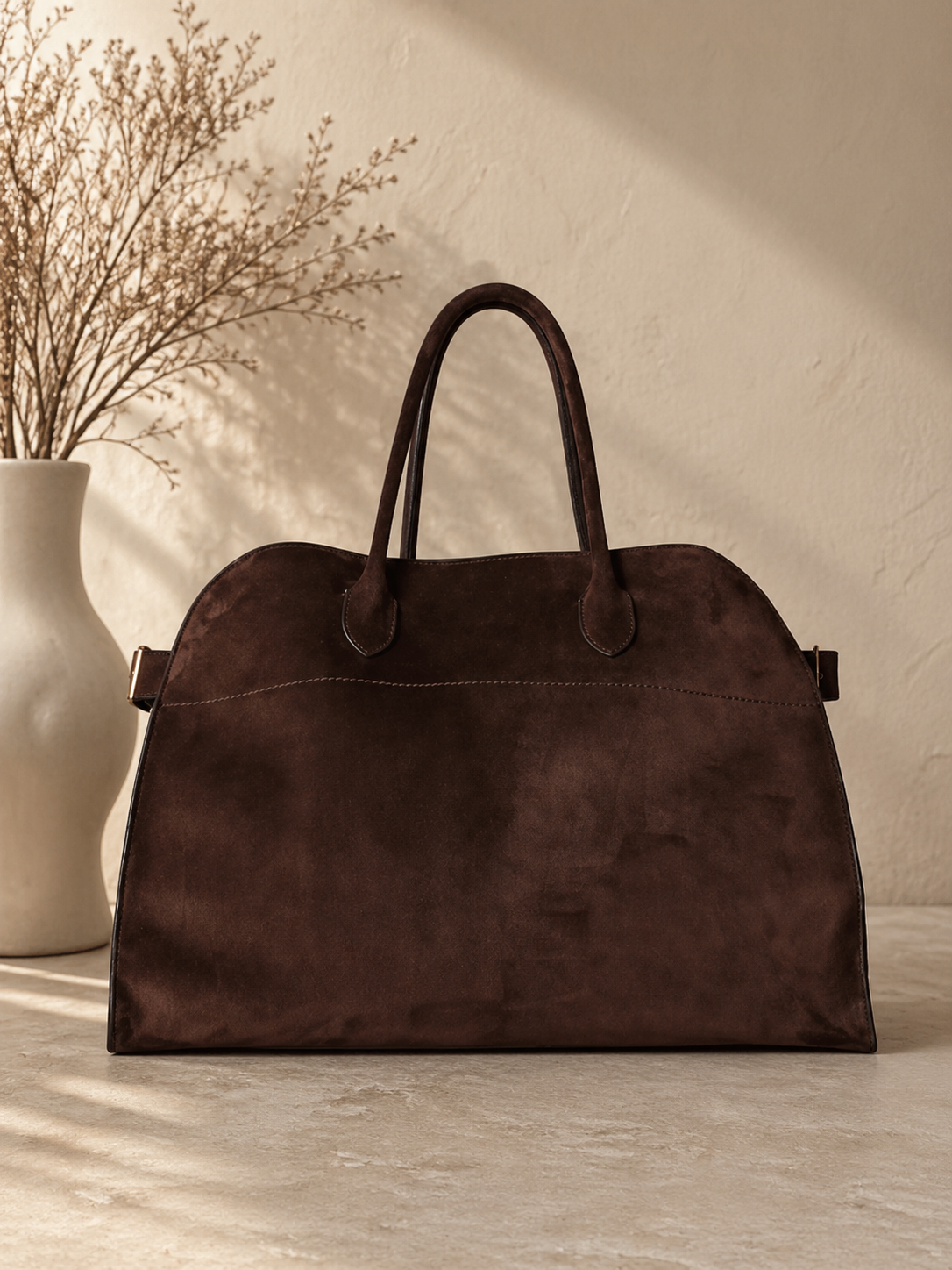 Dames Suede Handtas | Tijdloos Elegant Ontwerp met Ruimtelijke Indeling 0