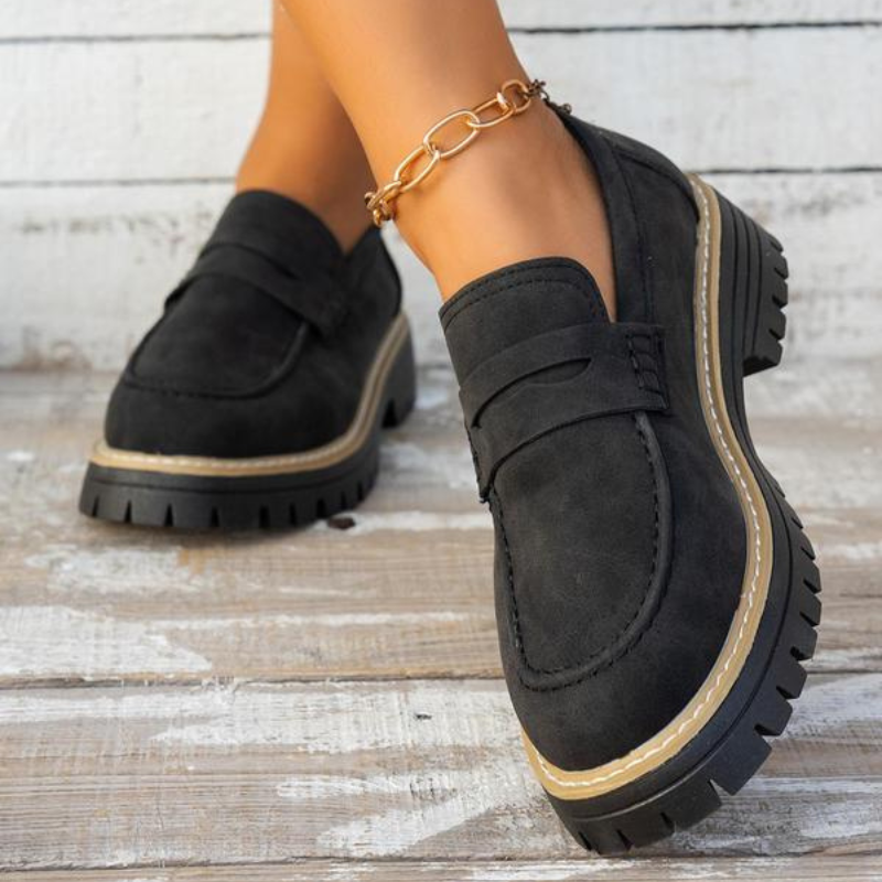 Dames Suède Platform Loafers | Comfortabele Chunky Casual Schoenen voor Voorjaar 4
