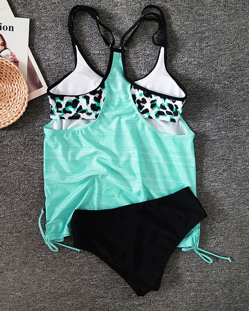 Dames Tankini met Luipaardprint | Comfortabele Buikcontrole Badmode 5