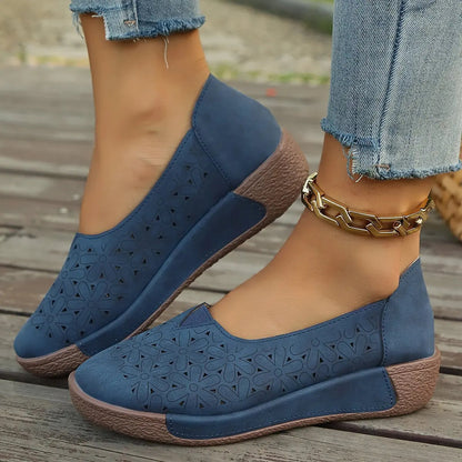 Dames Textured Zwarte Platform Loafers | Comfortabele Slip-On Schoenen voor Elke Dag 2
