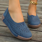 Dames Textured Zwarte Platform Loafers | Comfortabele Slip-On Schoenen voor Elke Dag 3