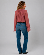 Dames Transparante Chiffon Blouse | Elegante Vintage Volantblouse 1