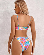 Dames Tropisch Bloemenpatroon Bikini | Comfortabele Flatterende Zomer Strandoutfit 3