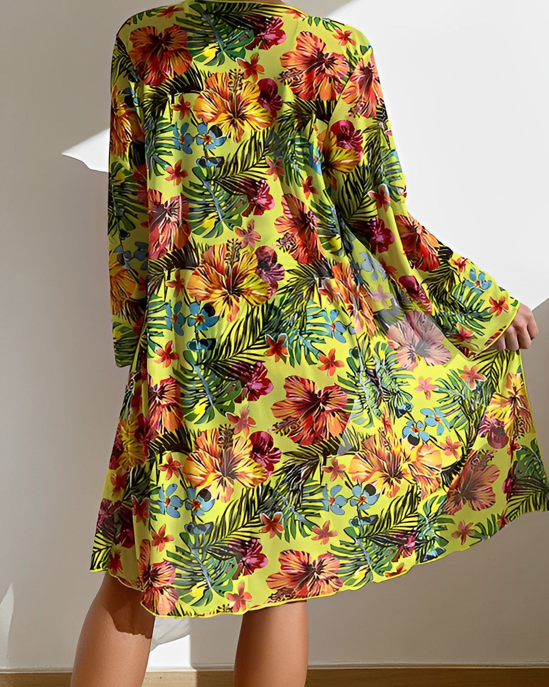 Dames Tropische Print Bikiniset met Cover-Up | Flatterend en Stijlvol Zomerbadmode 5