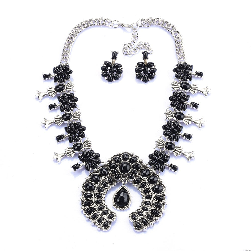 Dames Turquoise Bloesem Sieraden Set | Elegante Handgemaakte Oorbellen Sets 1