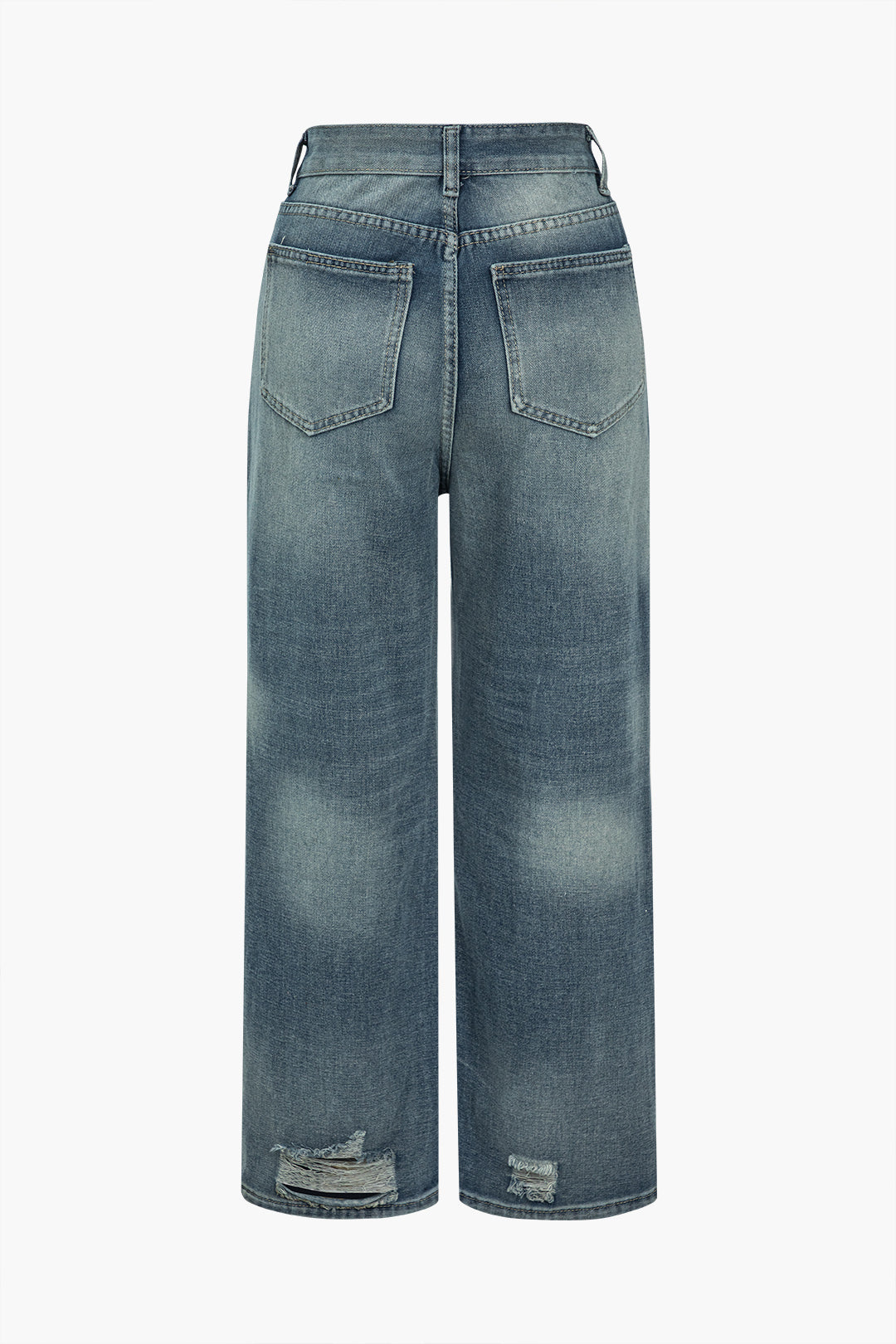 Dames Vervagende Denim Spijkerbroek | Retro Hoge Taille Flared Broek 1
