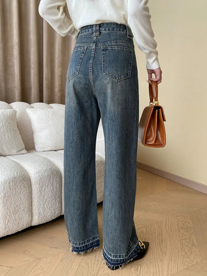 Dames Vintage Denim Flared Jeans | Tijdloos Comfortabele Wijde Pijpen Spijkerbroek 2