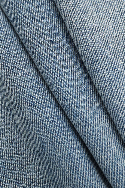 Dames Vintage Denim Spijkerbroek | Asymmetrische Taille Wijd Been Jeans 2