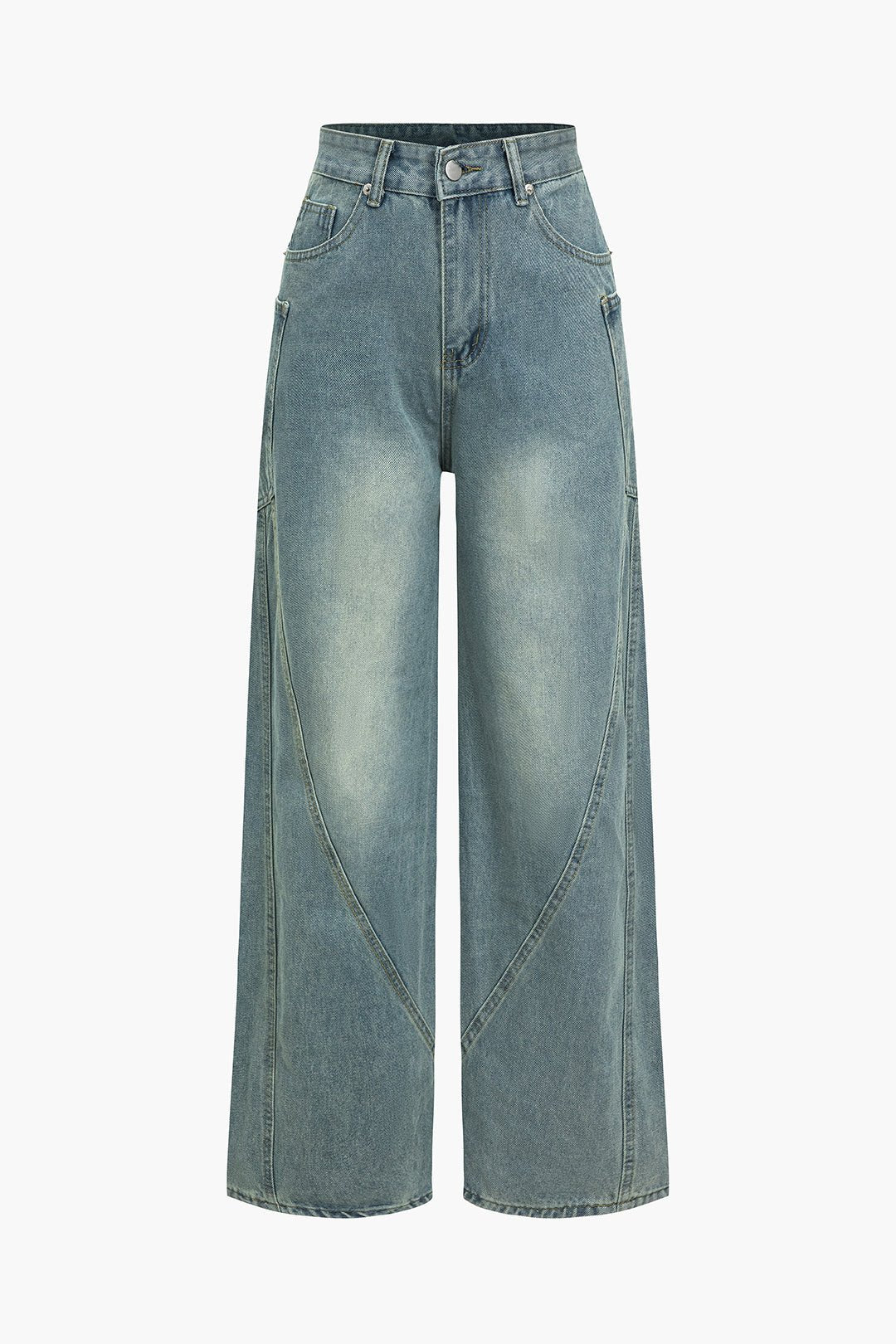 Dames Vintage Denim Spijkerbroek | Comfortabele Wijde Pijpen met Flatterende Pasvorm 0