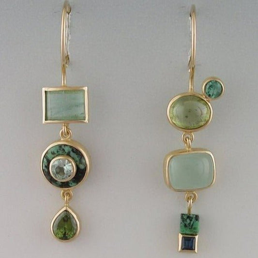 Dames Vintage Groene Oorbellen | Elegante Tijdloze Sieraden voor Elke Gelegenheid 0