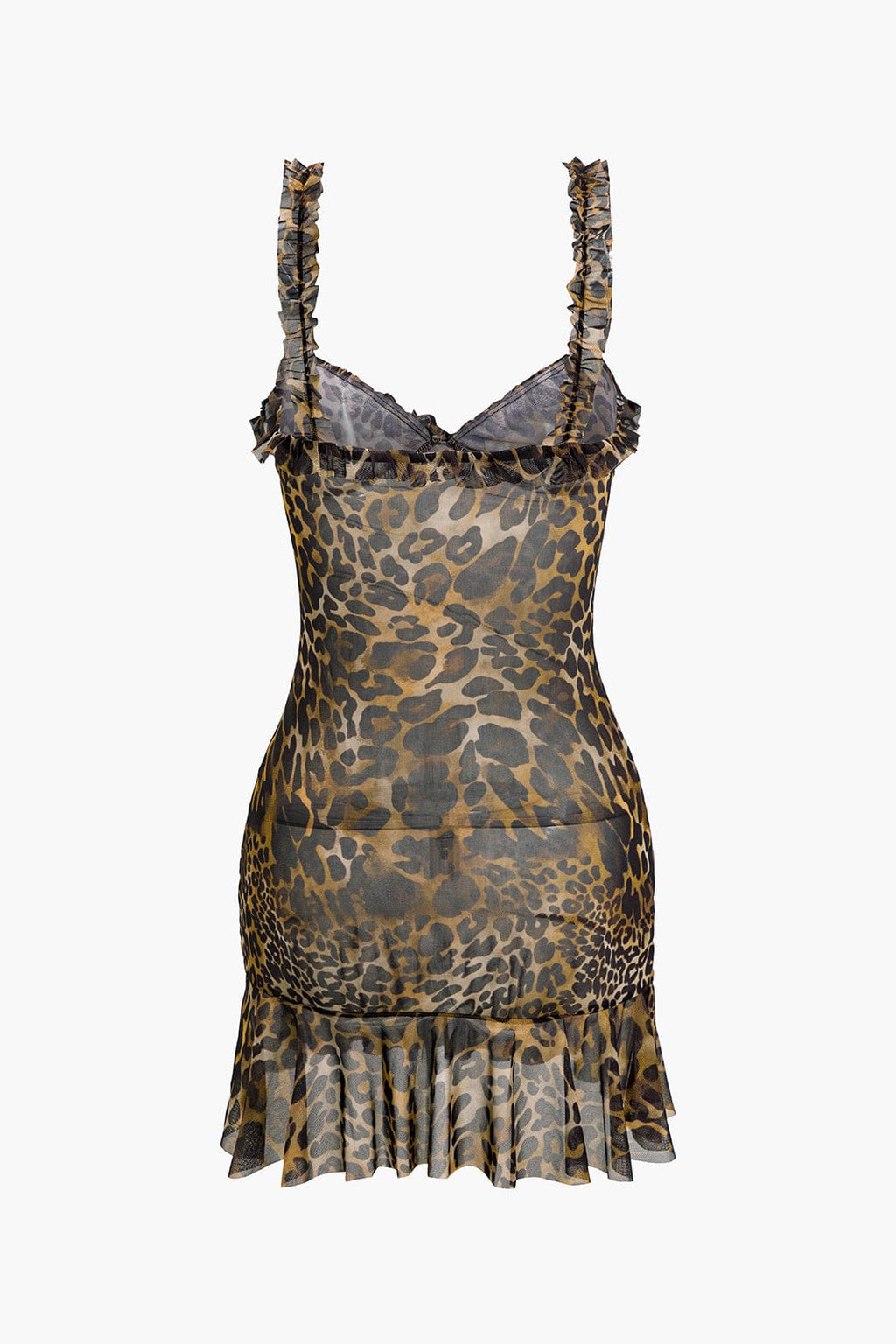 Dames Zachte Dierenprint Minikleed | Verleidelijk Figuuraccentuerend Jurk 1