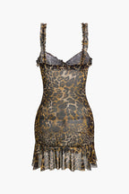 Dames Zachte Dierenprint Minikleed | Verleidelijk Figuuraccentuerend Jurk 1