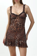 Dames Zachte Dierenprint Minikleed | Verleidelijk Figuuraccentuerend Jurk 4