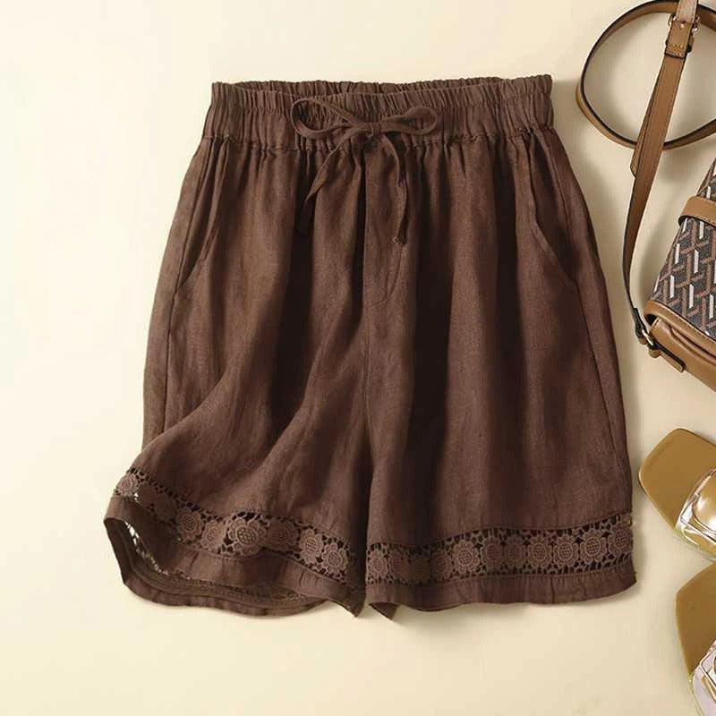 Dames Zachte Katoenen Bloemenshort | Comfortabele Relaxte Zomer Korte Broek 3