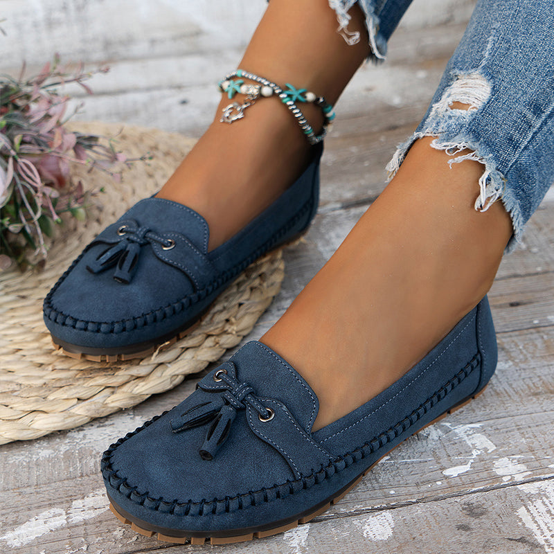 Dames Zachte Leer Loafers | Comfortabele Zwarte Vintage Instappers voor Elke Dag 0