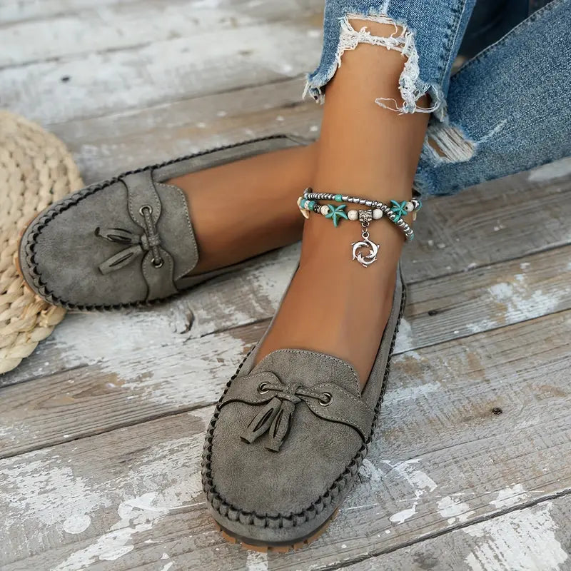Dames Zachte Leer Loafers | Comfortabele Zwarte Vintage Instappers voor Elke Dag 1
