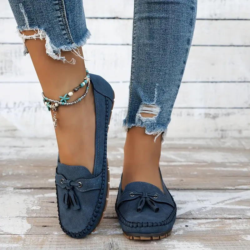 Dames Zachte Leer Loafers | Comfortabele Zwarte Vintage Instappers voor Elke Dag 4