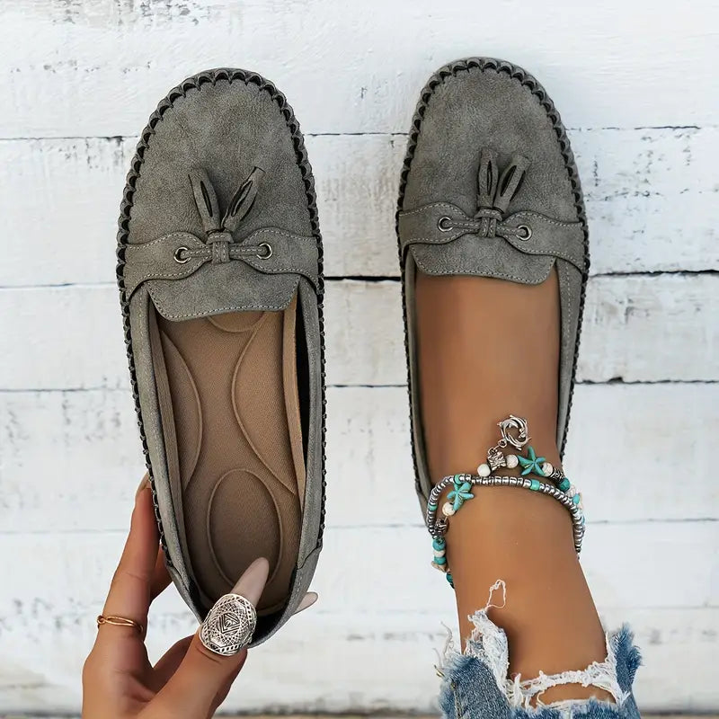Dames Zachte Leer Loafers | Comfortabele Zwarte Vintage Instappers voor Elke Dag 5