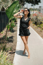 Dames Zachte Tankini Set | Comfortabele V-Hals met Ruches voor Zomer Stranddagen 7