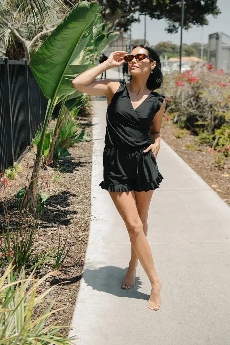 Dames Zachte Tankini Set | Comfortabele V-Hals met Ruches voor Zomer Stranddagen 7