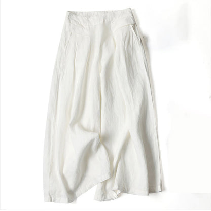 Dames Zachte Viscose Broek | Elegante Hoge Taille Wijde Pijpen Casual Pants 11