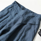 Dames Zachte Viscose Broek | Elegante Hoge Taille Wijde Pijpen Casual Pants 6