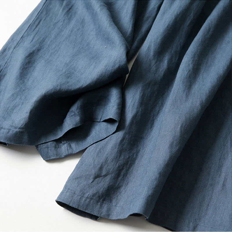Dames Zachte Viscose Broek | Elegante Hoge Taille Wijde Pijpen Casual Pants 7