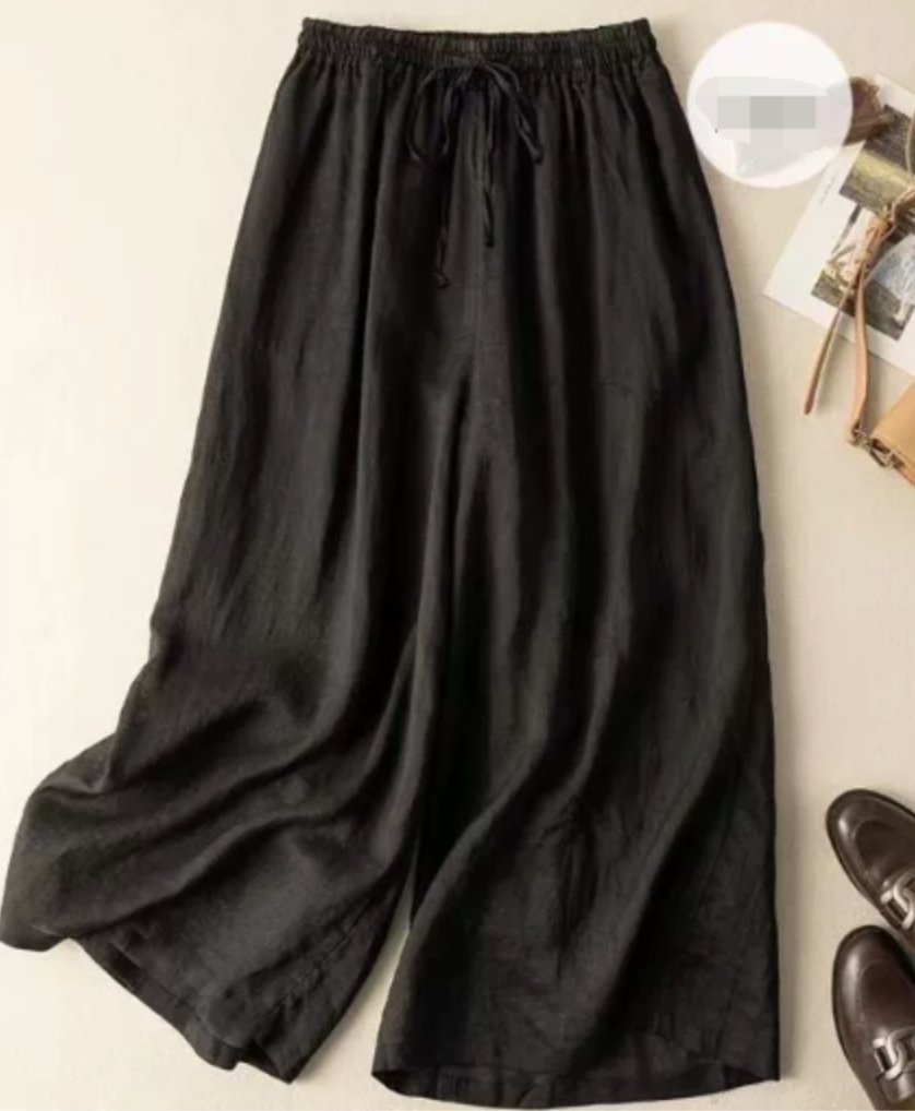 Dames Zachte Viscose Broek | Elegante Wijde Pijpen voor Lente en Zomer 0