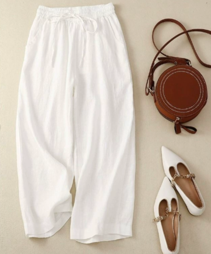 Dames Zachte Viscose Broek | Elegante Wijde Pijpen voor Lente en Zomer 1