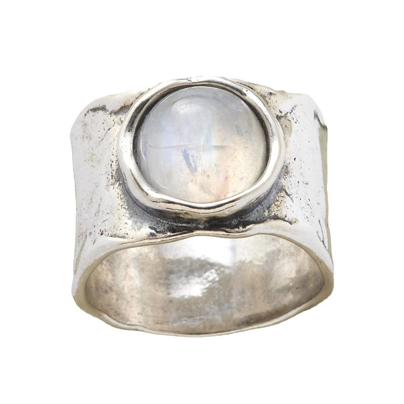 Dames Zilveren Maansteenring | Elegante Tijdloze Ring met Unieke Uiterlijk 1