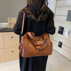 Dames Zwarte Kunstleren Schoudertas | Elegante Ruime Handtas voor Werk en Vrije Tijd 3