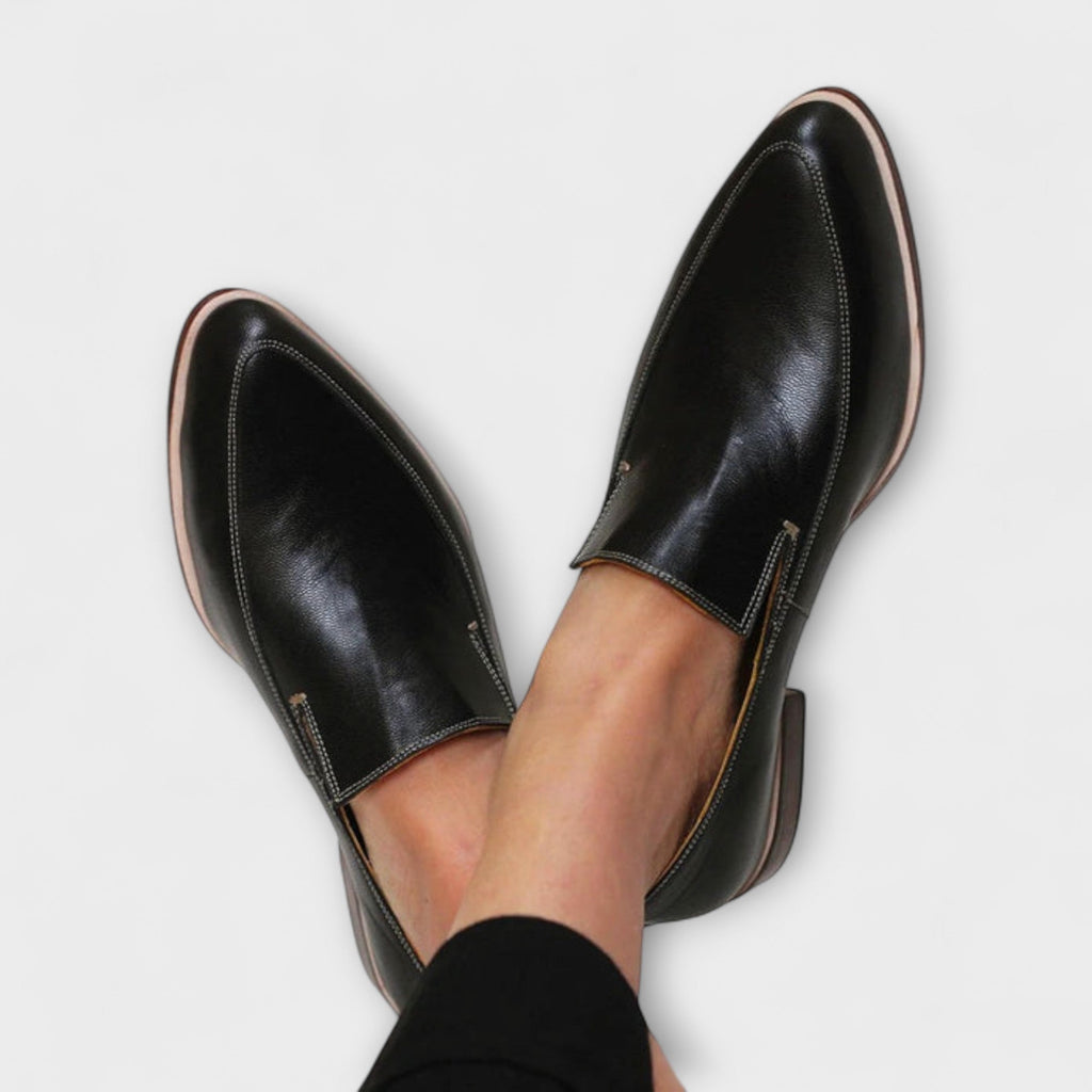 Dames Zwarte Leren Instaploafers | Tijdloze Elegante Slip-On Schoenen 0