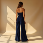 Dames Zwarte Strapless Jumpsuit | Feestelijke Corset Look Avondkleding 3