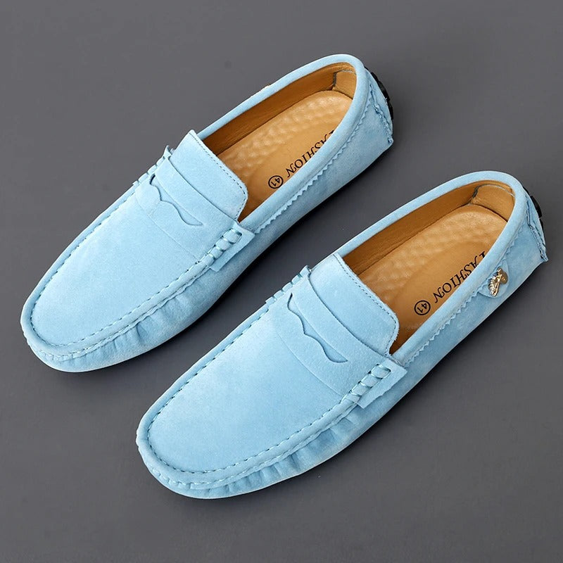 Heren Leer Loafers | Comfortabele Groene Slip-On Schoenen voor Casual Stijl 1