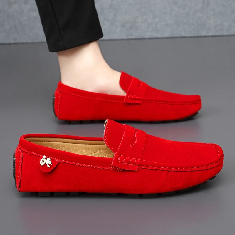 Heren Leer Loafers | Comfortabele Groene Slip-On Schoenen voor Casual Stijl 4