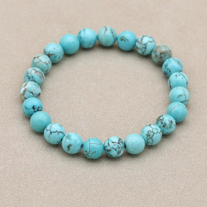Unisex Elegant Turquoise Beaded Bracelet | Handmade Adjustable Jewelry 5
