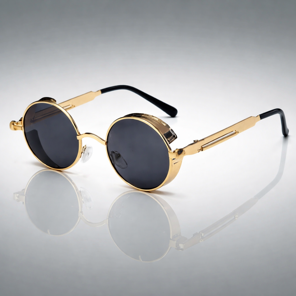 Unisex Lichtgewicht Koper Zonnebril | Retro Vintage Steampunk Design 1