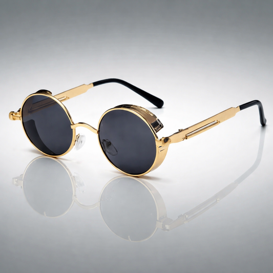 Unisex Lichtgewicht Koper Zonnebril | Retro Vintage Steampunk Design 1