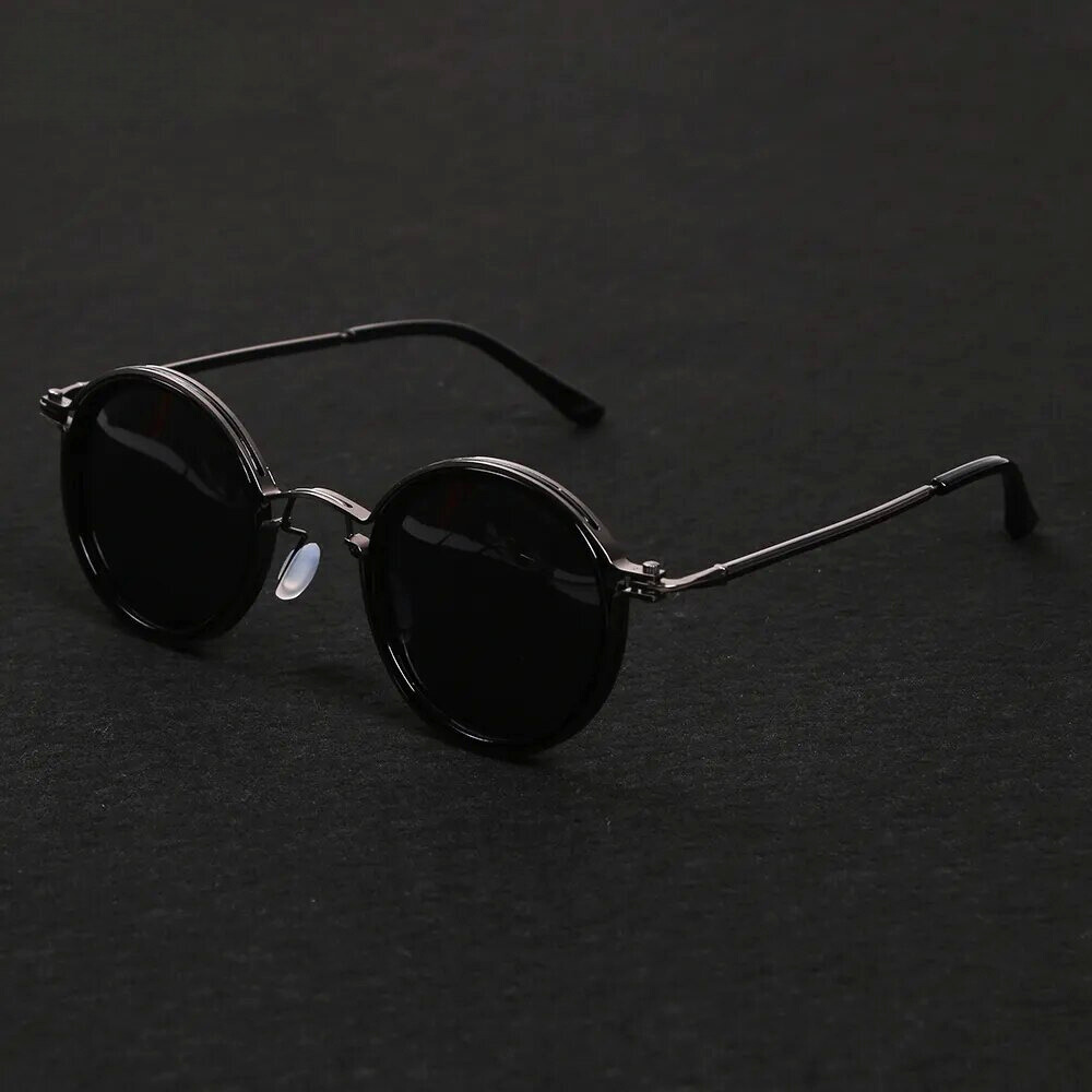 Unisex Premium Metalen Zonnebril | Tijdloos Ronde Zonnebrillen met UV Bescherming 2