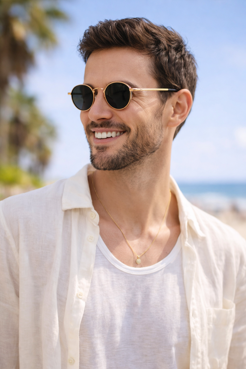 Unisex Premium Metalen Zonnebril | Tijdloos Ronde Zonnebrillen met UV Bescherming 3